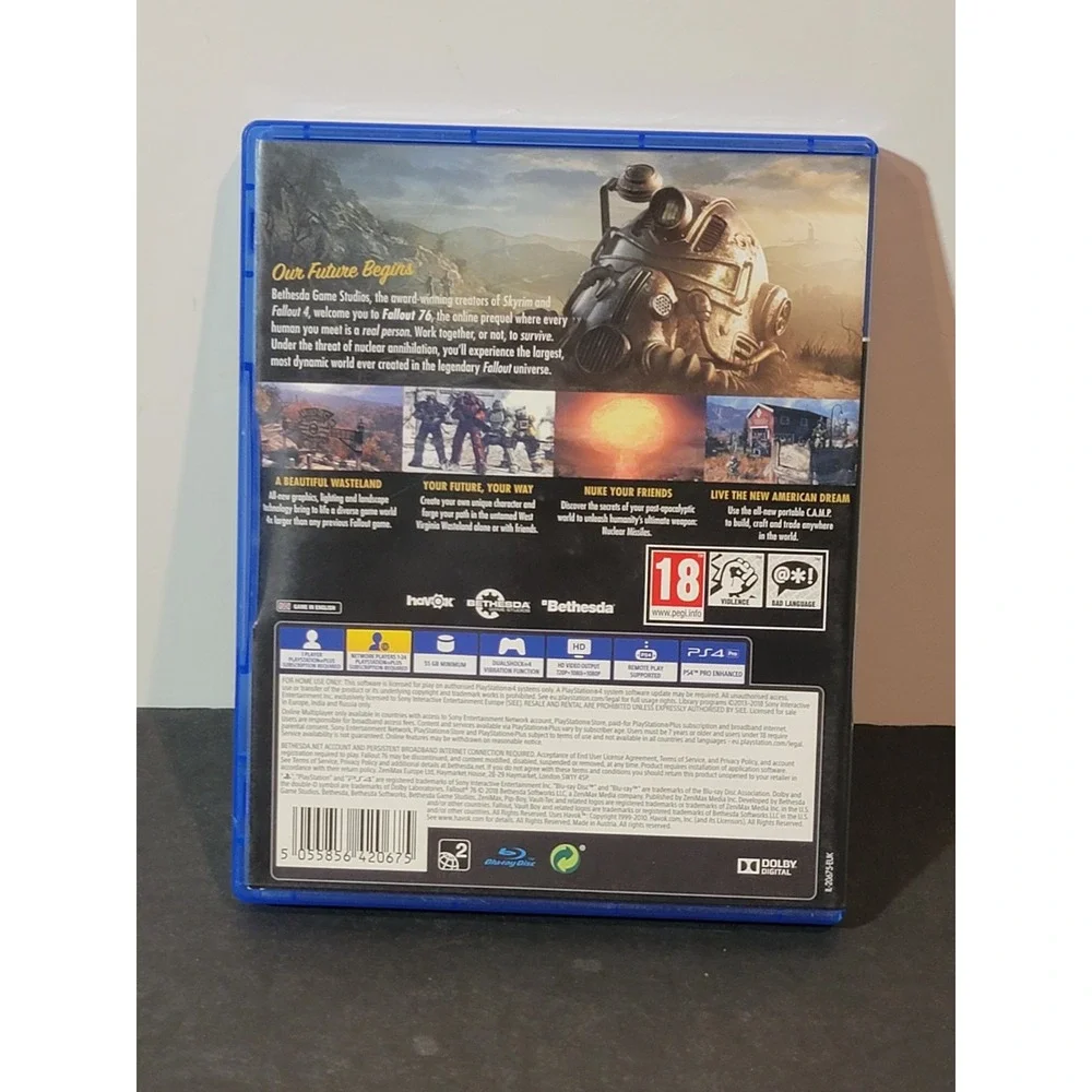 Fallout 76 PS4‎ Game Bethesda Playstation 4 Tested Complete